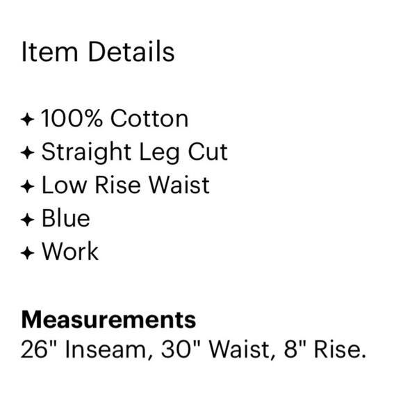 Loft Blue Eyelet Cropped Straight Leg Pants Womens 0 Ankle Trouser Preppy Navy - Picture 3 of 5